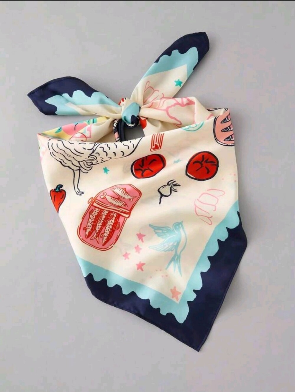New! Summer Coastal Preppy Icon Scarf • NWOT A6 - Picture 2 of 4